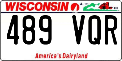 WI license plate 489VQR