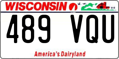 WI license plate 489VQU