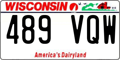 WI license plate 489VQW