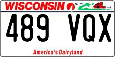 WI license plate 489VQX