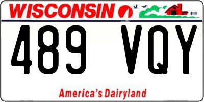 WI license plate 489VQY