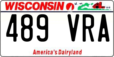 WI license plate 489VRA
