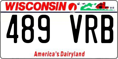 WI license plate 489VRB