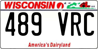 WI license plate 489VRC