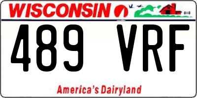 WI license plate 489VRF