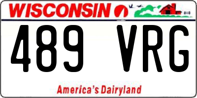 WI license plate 489VRG
