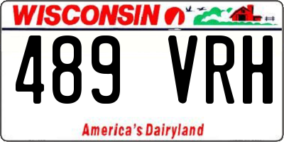 WI license plate 489VRH