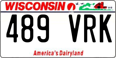 WI license plate 489VRK