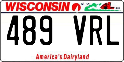 WI license plate 489VRL
