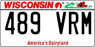 WI license plate 489VRM