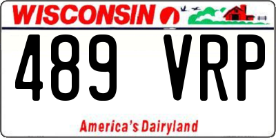 WI license plate 489VRP