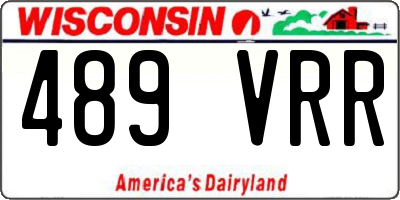 WI license plate 489VRR