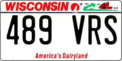 WI license plate 489VRS
