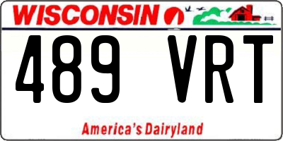 WI license plate 489VRT