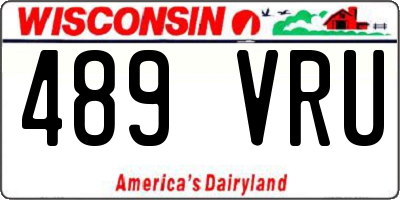 WI license plate 489VRU