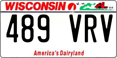WI license plate 489VRV