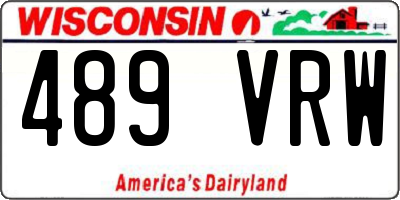 WI license plate 489VRW