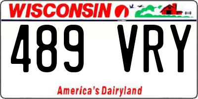 WI license plate 489VRY