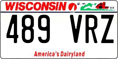 WI license plate 489VRZ