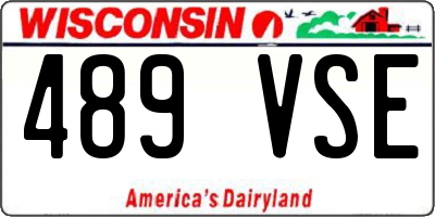 WI license plate 489VSE