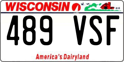 WI license plate 489VSF