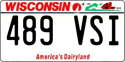 WI license plate 489VSI