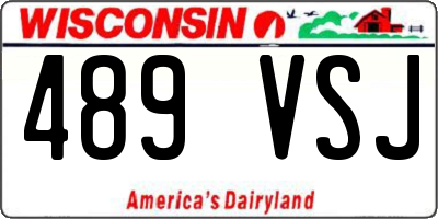 WI license plate 489VSJ