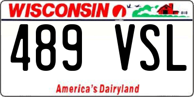 WI license plate 489VSL