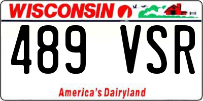 WI license plate 489VSR