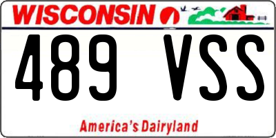 WI license plate 489VSS