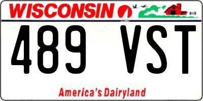 WI license plate 489VST