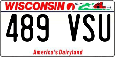 WI license plate 489VSU