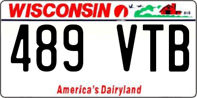 WI license plate 489VTB
