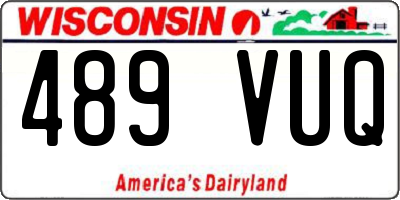 WI license plate 489VUQ