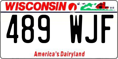 WI license plate 489WJF