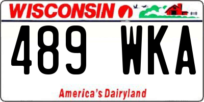 WI license plate 489WKA