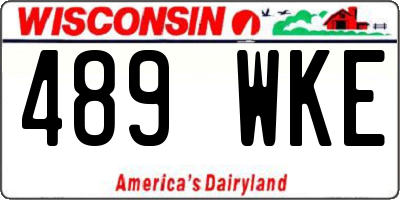WI license plate 489WKE