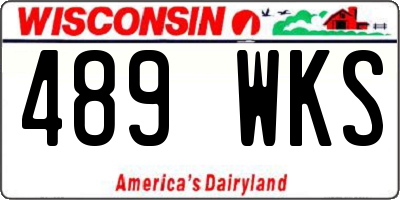 WI license plate 489WKS