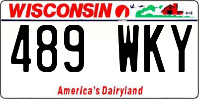 WI license plate 489WKY