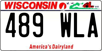 WI license plate 489WLA