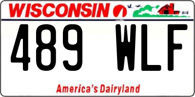 WI license plate 489WLF