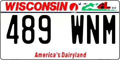 WI license plate 489WNM