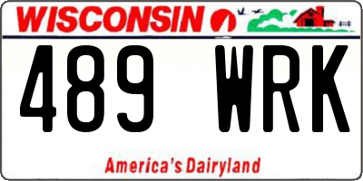 WI license plate 489WRK