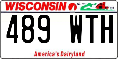 WI license plate 489WTH