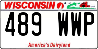 WI license plate 489WWP