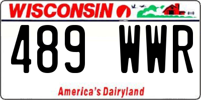 WI license plate 489WWR