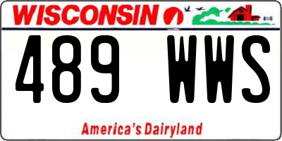 WI license plate 489WWS
