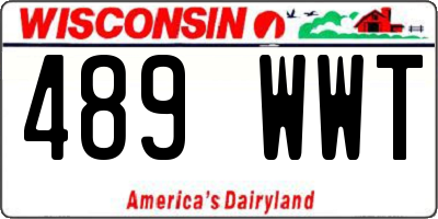 WI license plate 489WWT