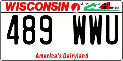 WI license plate 489WWU