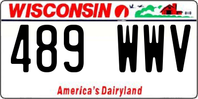 WI license plate 489WWV